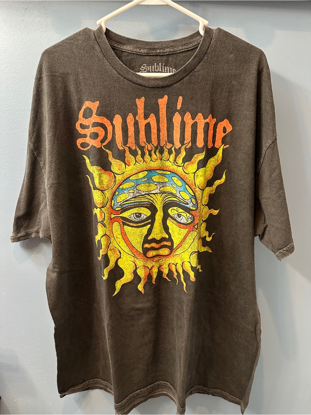 Sublime T-Shirt size XL Sun Graphic New Unisex Charcoal Grey
